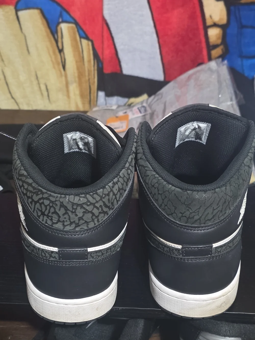 Jordan Black and White High-Top Sneakers - Men